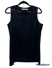 Gibson Floral Mesh Tank Top (L)