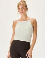 Outdoor Voices Beige Milkstone Cozy Rib Cropped Tank Women's XXS NWT