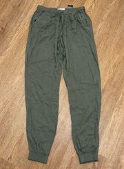 Green Cargo Jogger Pants