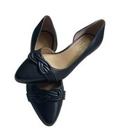 Talbots Black Laney D'Orsay Wedge Heel Shoe Size 7.5