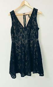 BCBG Maxazria Black Lace Dress - Size Large