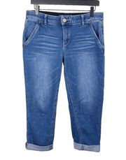 Democracy Ab Solution Trouser Crop Jean Mid-Rise Straight Leg Fit Women's Size 4