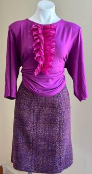 Midi multi Color knit Pinks & Purples Skirt Wool & Other Fabrics…