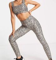 Gilly Hicks Find Your Happy Place Brown Leopard Print Pocket High Rise Leggings