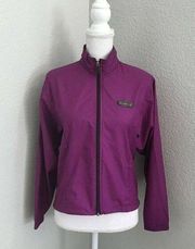 Sugoi Womens Purple Long Sleeves Full Zip Mock Neck Windbreaker Jacket Size S