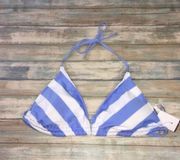 Mossimo Light Blue Striped Bikini Top