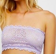 Free People Intimately  Womens lilac colored lace bandeau bra