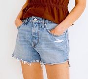 NWT Madewell Relaxed Cutoff Distressed Denim Shorts Sz 32