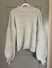 Boutique Gray Sweater Oversized Sleeves