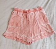 Pink Waffle Knit Shorts