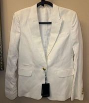 Vintage White Single Button Blazer size 42/32 US 10