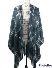 Simply Noelle Check Me Out Hooded Wrap Sz OS