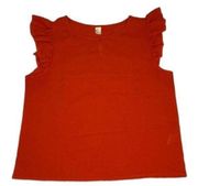 Sleeveless Blouse Orange Women Size Medium NWOT