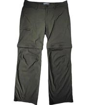 GANDER MOUNTAIN GUIDE SERIES Womens Convertible Olive Green Pants to Shorts ~ 10