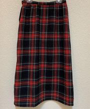 Vintage authentic black stewart tartan Pendleton skirt
