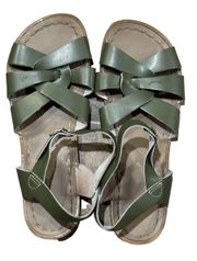 Olive Green Salt Water Sandals Adult Size 8W