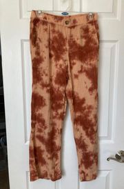 Wide Leg Crinkle Gauze Tie Dye Pants 