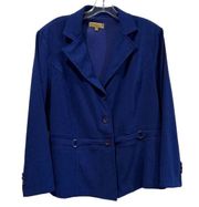 Notations Size 2X Women's Blue Basic Jacket Career Blazer