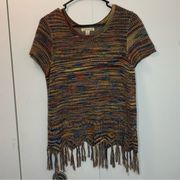 John Paul Richard Multicolor Knit Top Size Medium