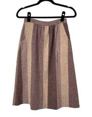 Vintage Jack Winter Retro Wool Skirt with Pockets