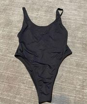 SKIMS Signature Swim Scoop Neck One Piece Onyx Black, XL NWT