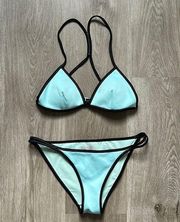 Victoria's Secret  Bikini - Blue and Black - Size Small