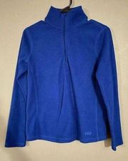 Gap Blue Fleece Three Quarter Zip Pullover Size Small