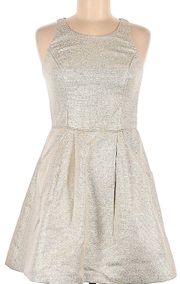 Champagne Shimmer Cocktail Party Dress