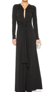 Halston Heritage Long-Sleeve Keyhole-Neck Jersey Gown NWT XL