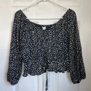 floral cropped blouse summer spring