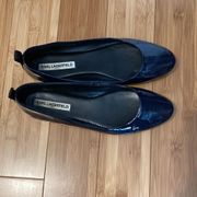 Karl Lagerfeld Paris Women’s Size 10M Slip On Vada Ballet Flats Navy Blue Color