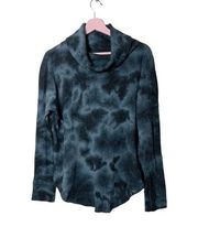 Maeve  cowl neck Tye dye waffle long sleeve top Medium