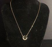 Cityxcity luxe crescent moon and Star gold tone gem stone CZ necklace