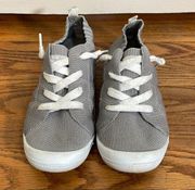 Tommy Bahama Gray Knit Lace Up Sneakers Size 8