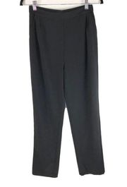 Lulus Womens Dress Pants High Waist Straight Leg Black Size M