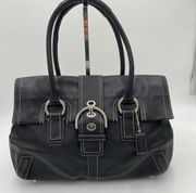 COACH LEATHER BUCKLE BAG