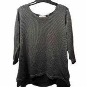 simply noelle women top black silver size S/M