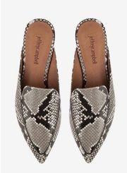 Jeffrey Campbell Snakeskin Leather Vionit Mules