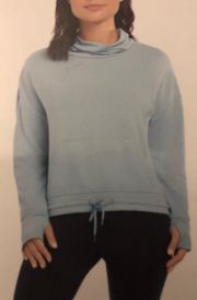 Cowl Neck Pullover Sea Ice Blue Medium NWT