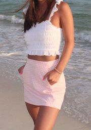 Pink Gingham Skirt