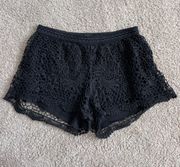 Black Lace Shorts