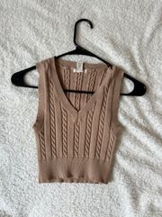 Cropped Sweater Vest