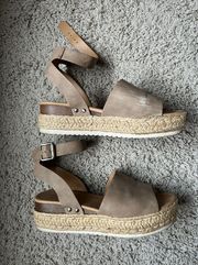 Tan Platform Sandals