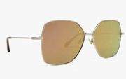 Diff IRIS Brushed Gold Bronze Mirror Sunglasses