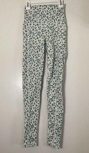 ECHT High waist green floral vines athletic leggings with pockets size XS