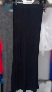 Black Maxi Skirt with Slit