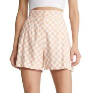 Where are you from Checkered peach short with love