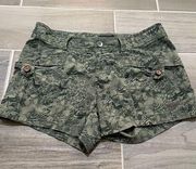 Marmot womens green floral outdoor hiking shorts size 12