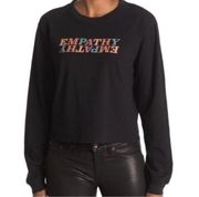 NWT Women’s ABOUND Black EMPATHY Graphic Long Sleeves T-Shirt Size Small ~