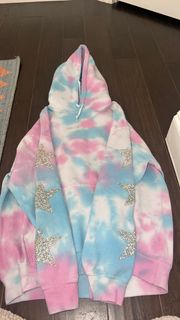 Star Patch Tie Dye Sweatshirt 